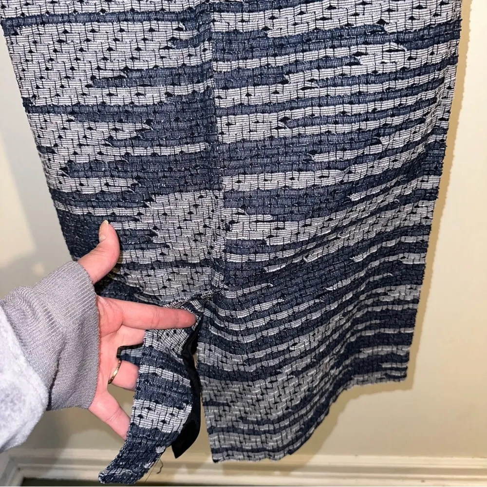 DEREK LAM Striped Jaquard Knee-Length Sheath pencil Dress Size 0 Silk Lined 🆕 - Image 13