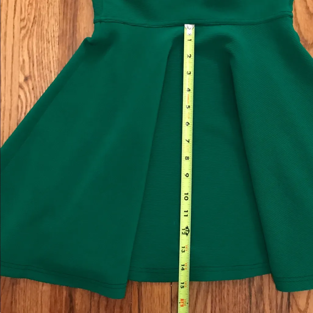 Green Deep V Fit and Flare Dress Silence & Noise Urban outfitters BDG XS - Image 7