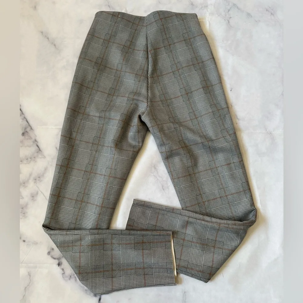Zara Checkered Mid Rise Leggings - Image 5