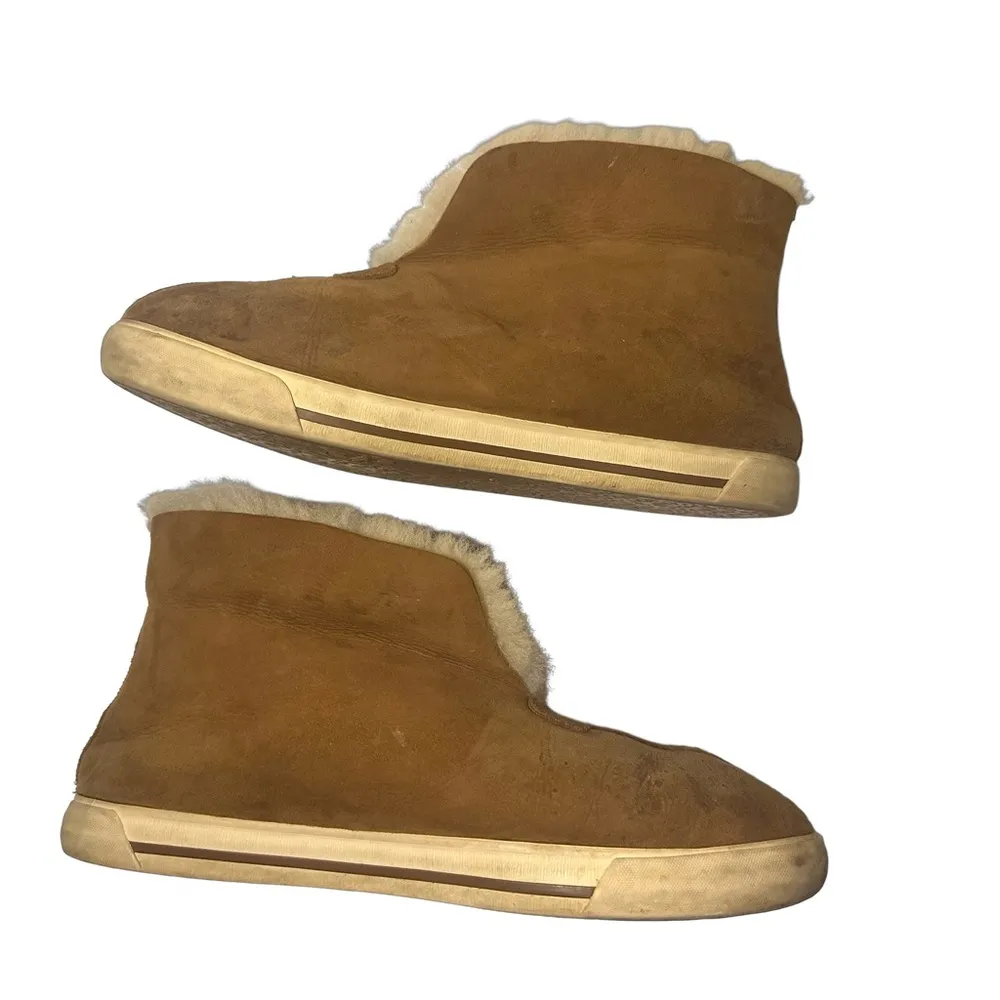 UGG Australia Lexi Fold Over Shearling Lined Booties Chestnut Style 1870 Size 6 - Image 3