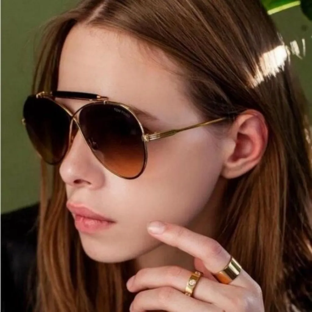 New Tom Ford Unisex Holden Brown Gradient Pilot Sunglasses FT0818 08G - Image 11