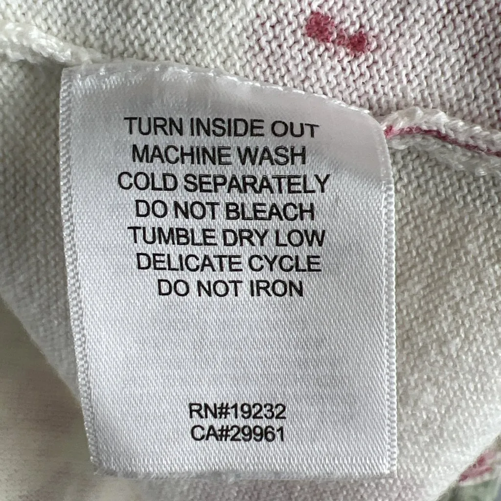 Alfred Dunner Sz L Sweater Womens Long Sleeve Knit Beaded Sequins Pink Flowers - Image 9