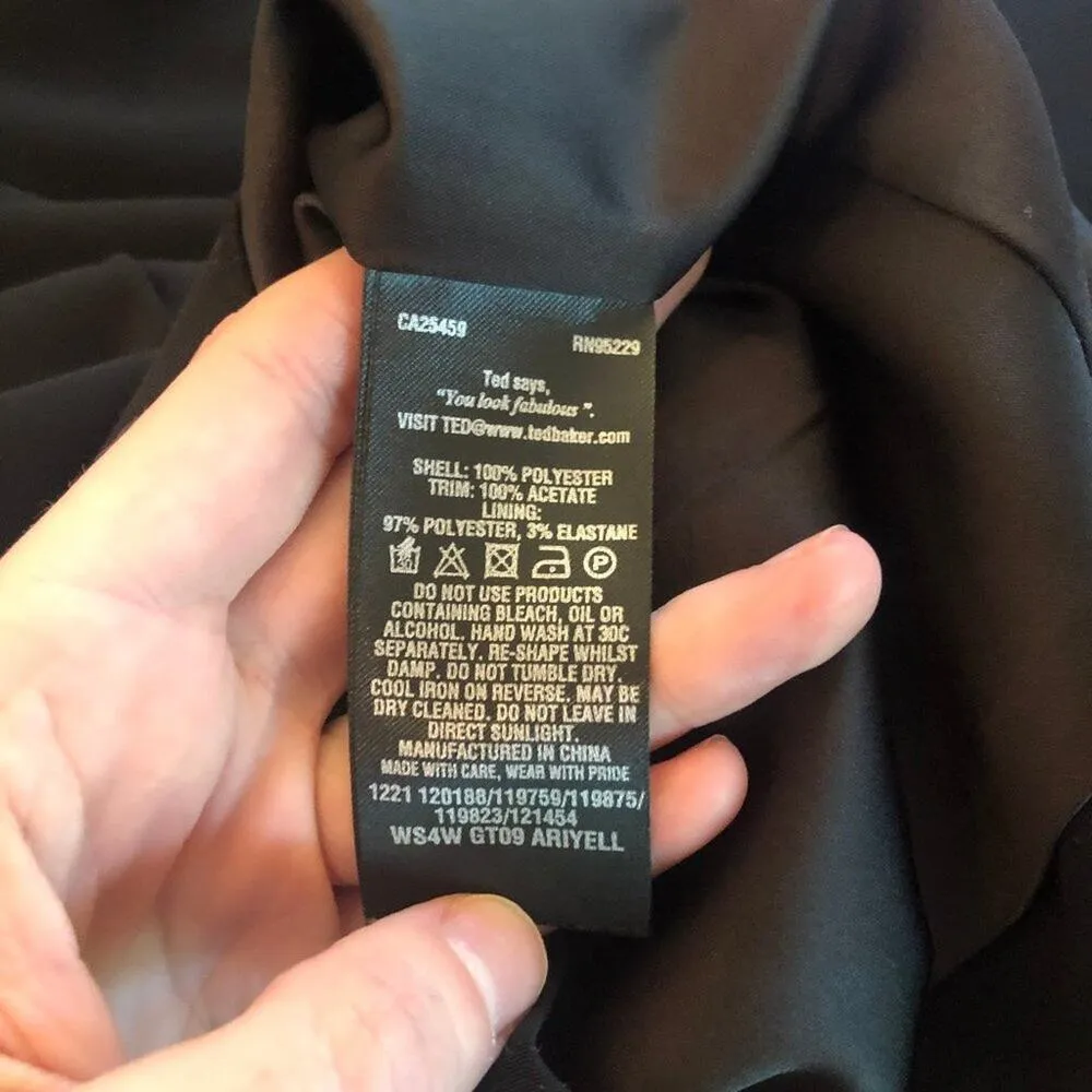 Ted Baker Black Belted Long-Sleeve Romper - Image 5