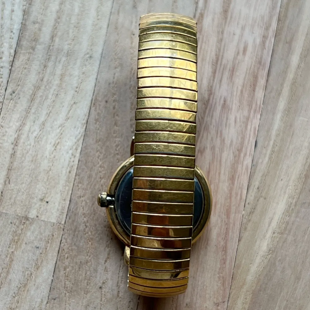 Pierre Jacquard Ladies Watch White Dial Gold Tone Stainless Stretch Bracelet - Image 7