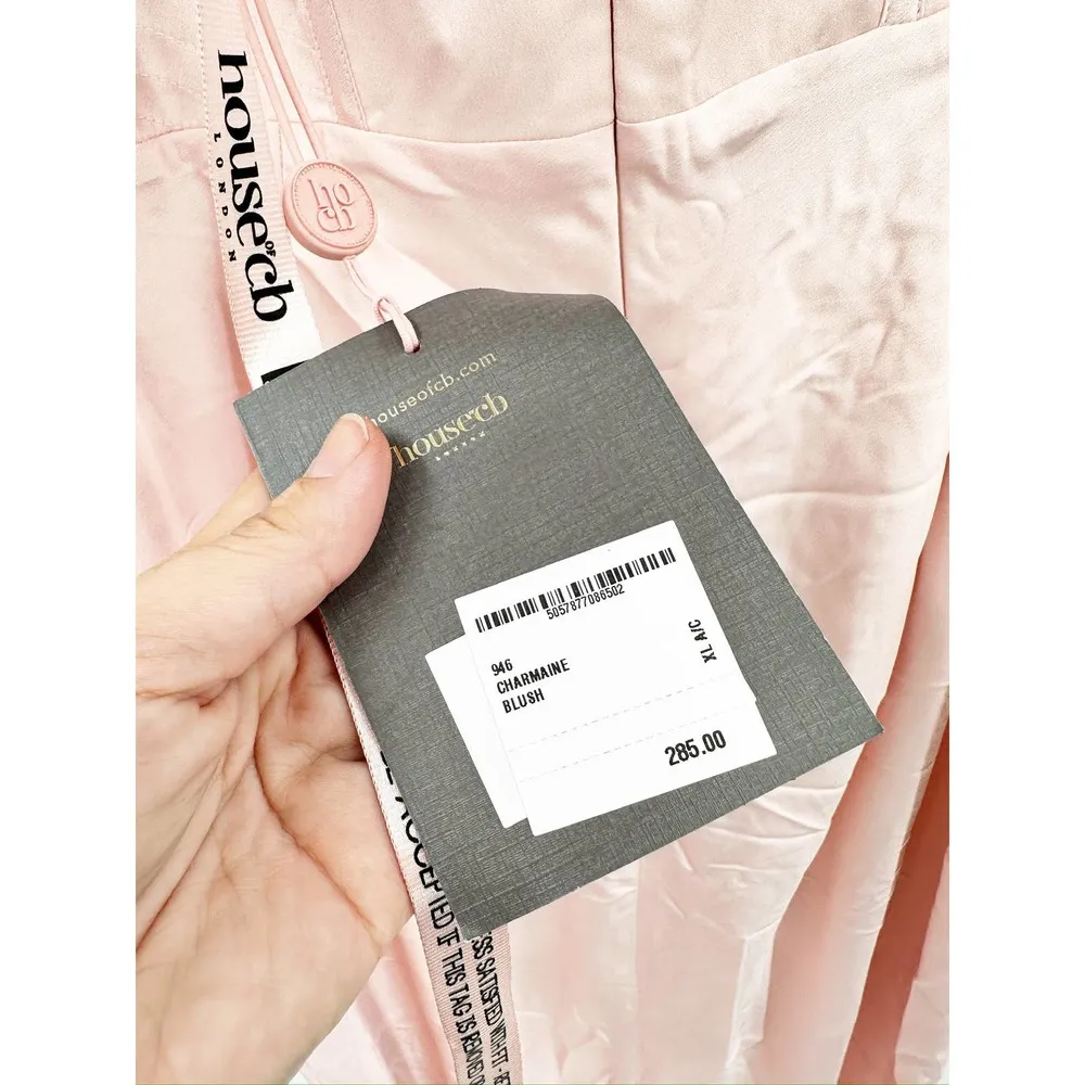 House of CB Charmaine Blush Pink Cowl Neck Corset Maxi Dress NWT - Image 7