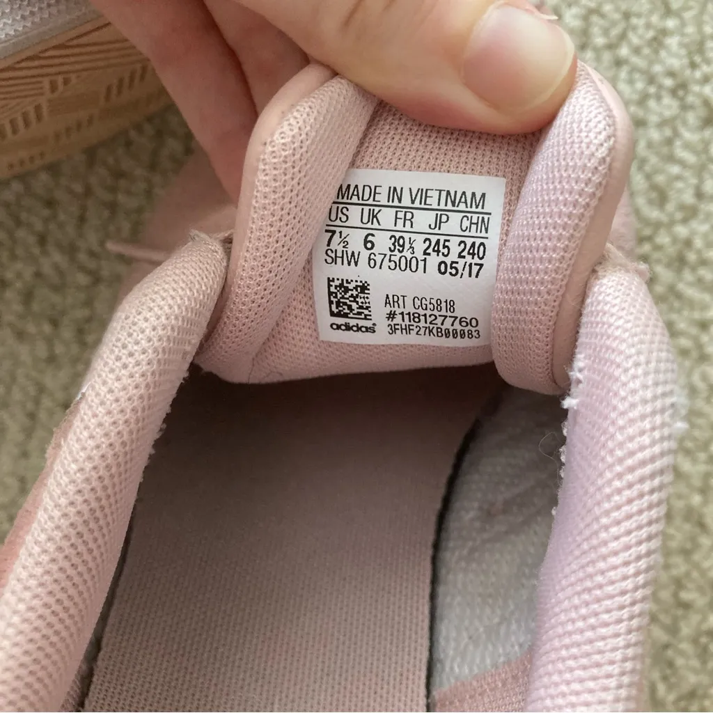 Adidas Women's Neo Courtset Sneakers Dusty Pink White Soft Size 7.5 Fashion EUC - Image 9