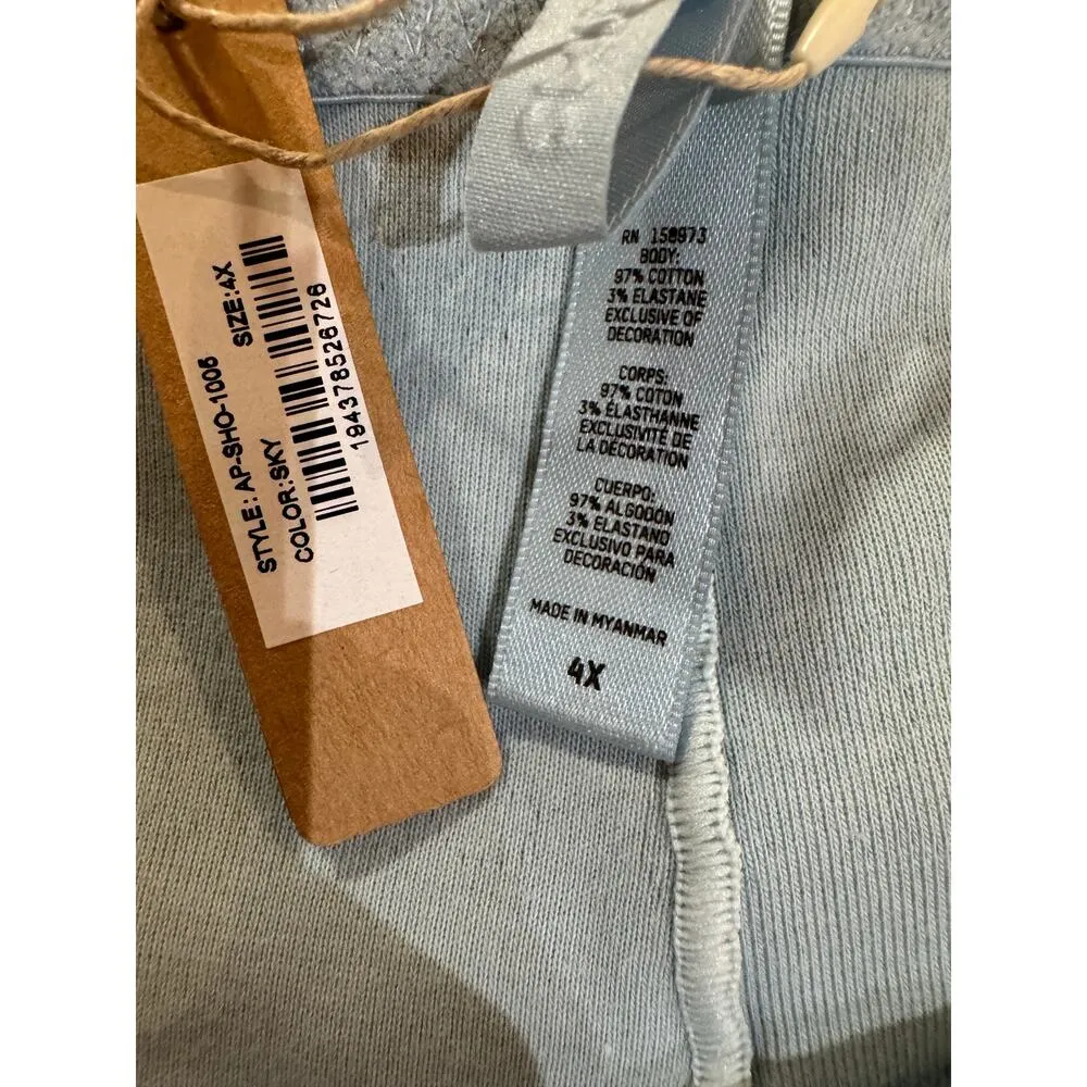 SKIMS Size 4X Lace Pointelle Boxer Short sky blue boxers shorts NWT - Image 3