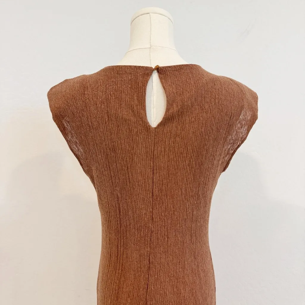 ASTR The Label Women's Plisse Brown Maxi Dress Nordstrom Boho Modest Party Event - Image 10