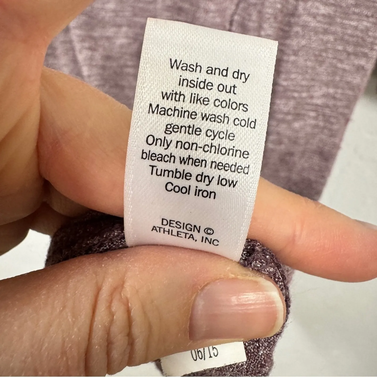 Athleta Purple Heathered Sweater Dress Womens M Mini Gorpcore Casual Long Sleeve - Image 5