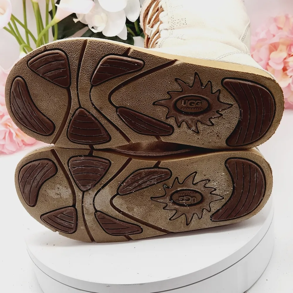 UGG S/N 5190 Tall Boot Women Size 7 US Mocha Beige Tan Lace Up Suede Boots - Image 16