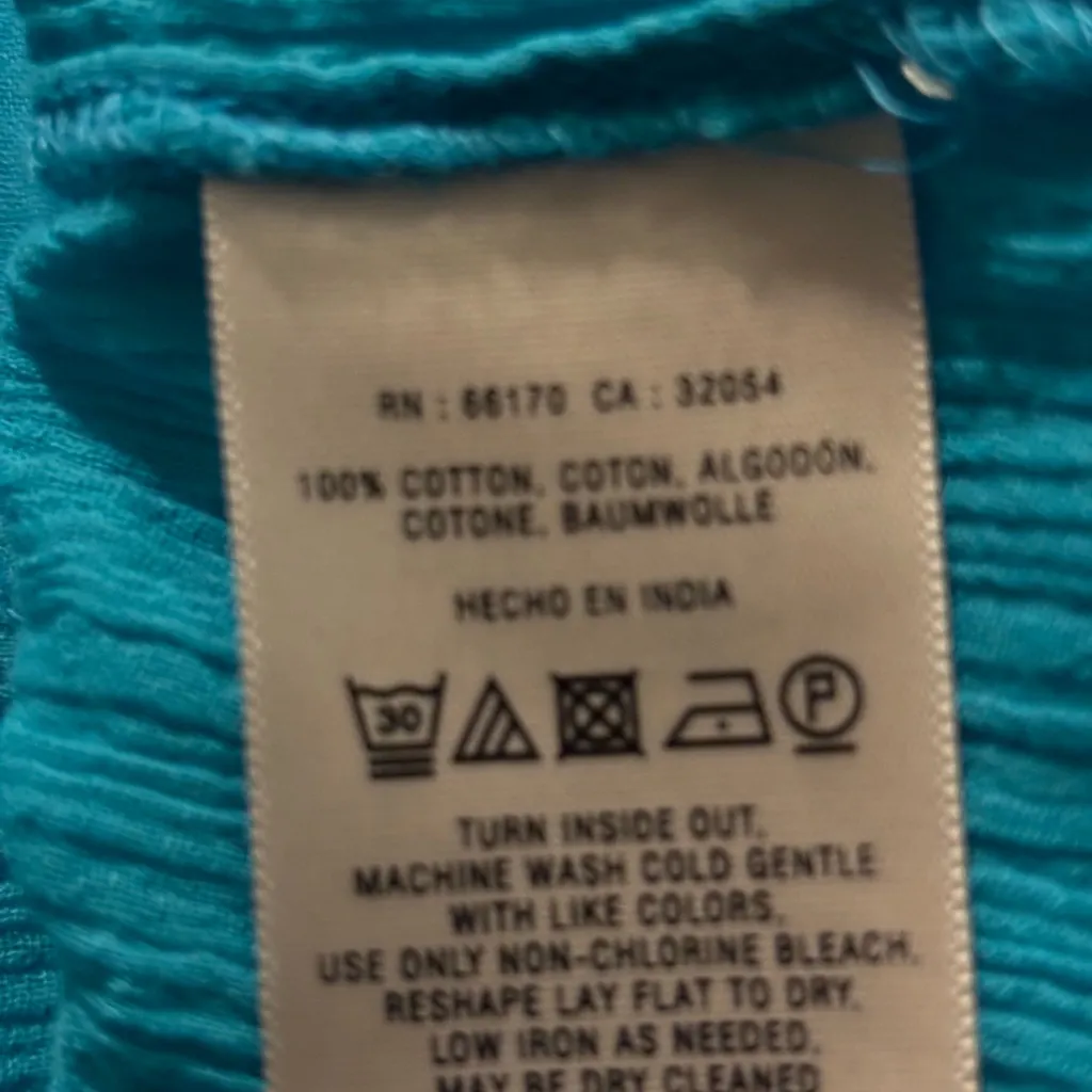 Edme and eslytte size‎ 10 turquoise boho pheasant top. Blue - Image 9
