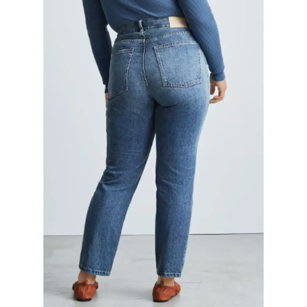 NWT Everlane The Curvy ’90s Cheeky Straight Jean in Vintage Mid Blue - Image 12