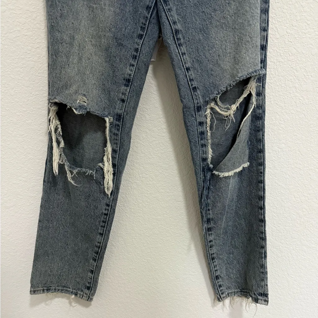 PISTOLA Presley Ripped High Waist Ankle Straight Leg Boyfriend Jeans Size 26 - Image 5