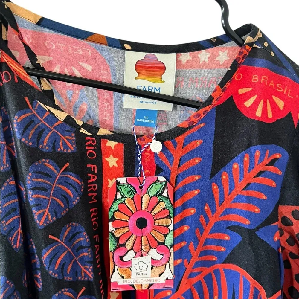 Farm Rio Anthropologie NEW One Shoulder Mini Dress - Image 4