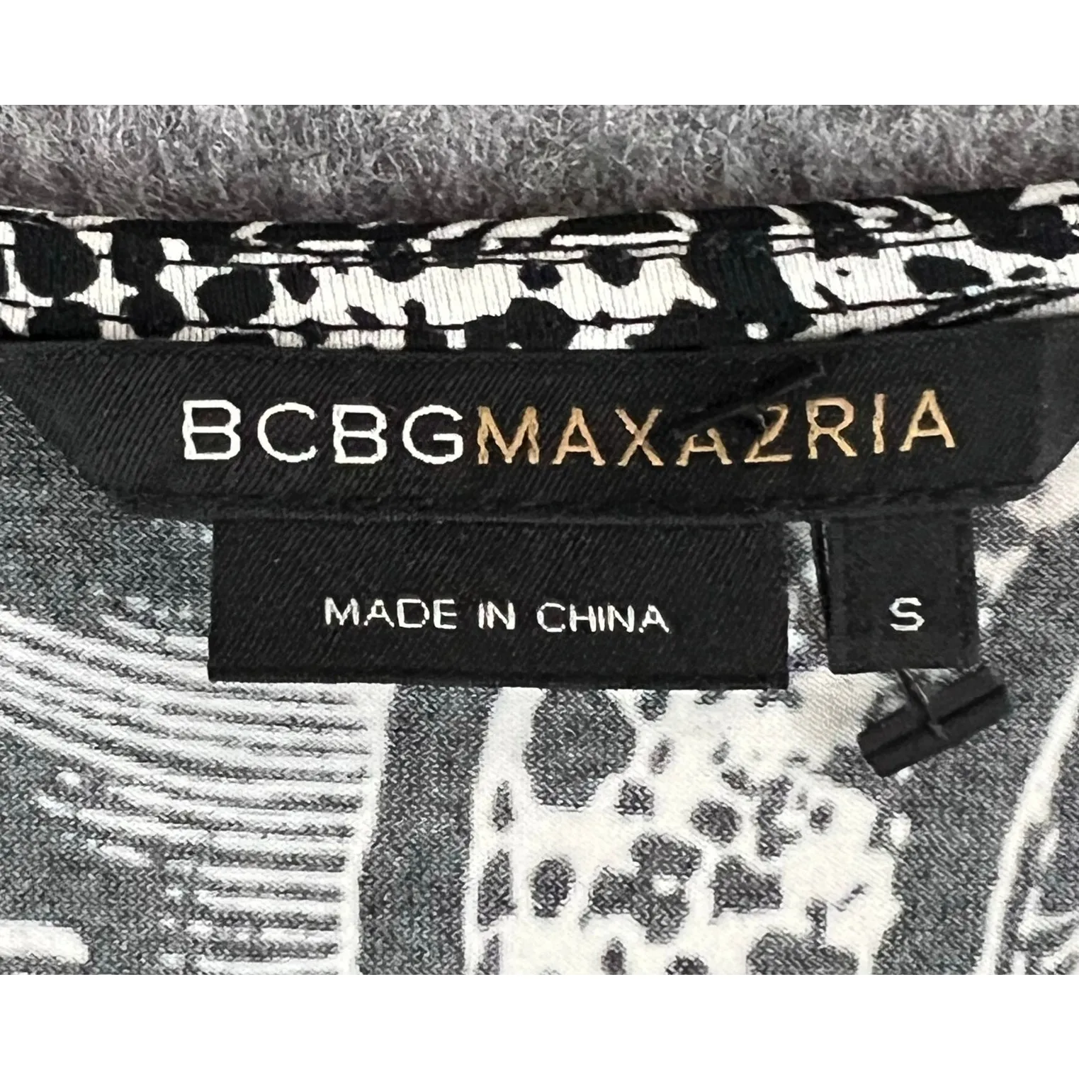 Bcbgmaxazria Top Womens S Black White Floral Paisley Empire Romantic Boho Blouse - Image 13