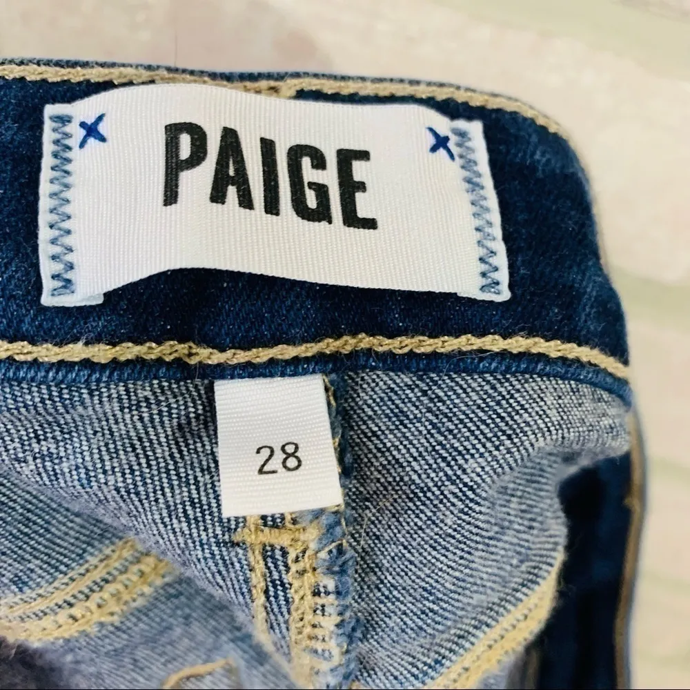 Paige Jimmy Jimmy Cabrera Distressed Wash Denim Shorts Size 28 - Image 9