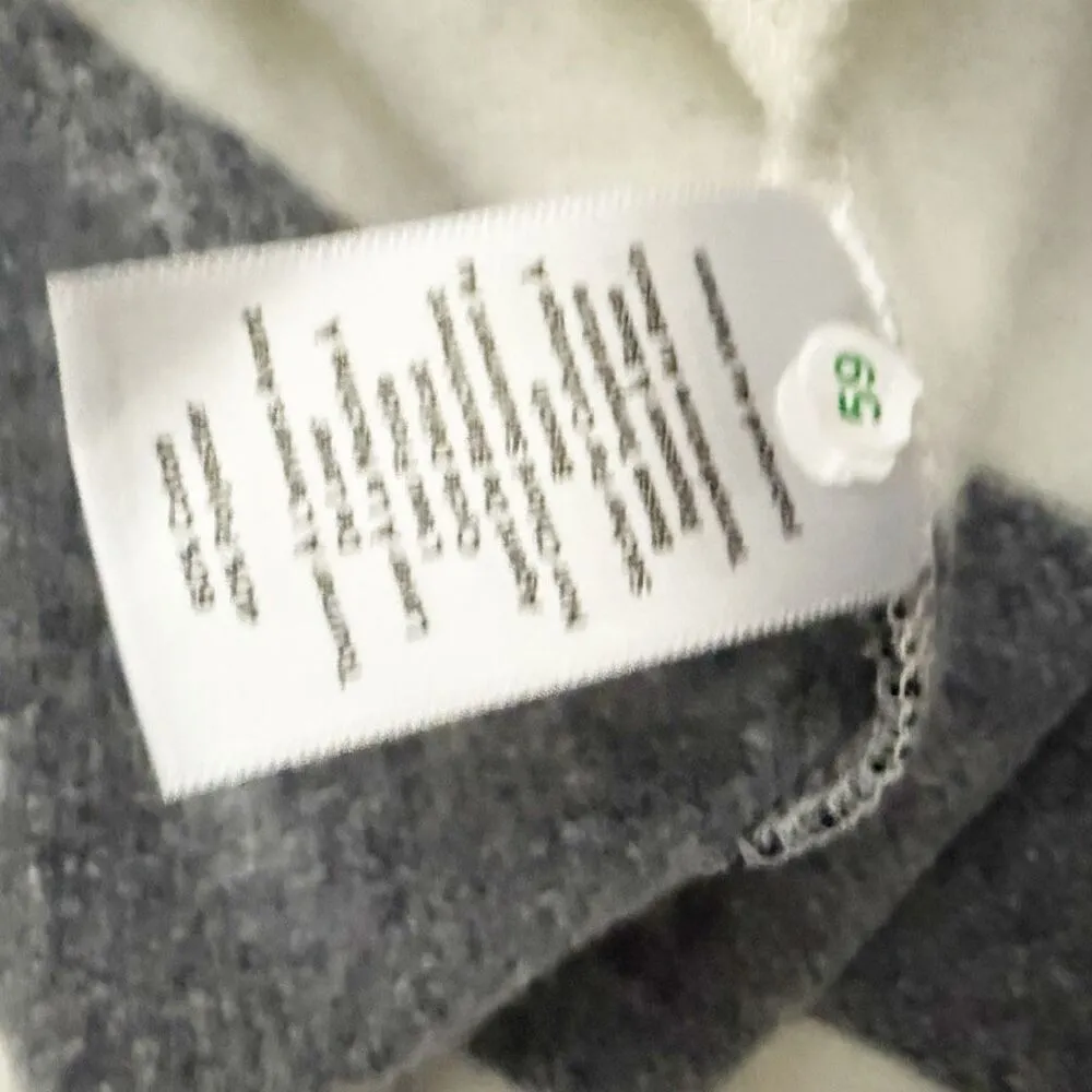 T BY TALBOTS | Rugby Stripe Navy White Mockneck Fleece Sweatshirt Pullover | XL - Image 8