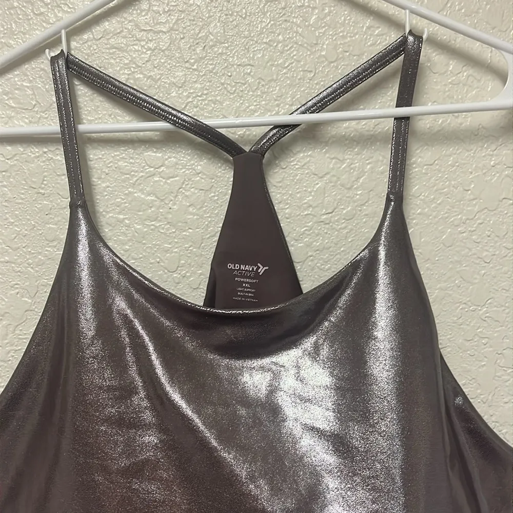 NWT  Active Powersoft Silver Shine Bra Top Size XXL - Image 6