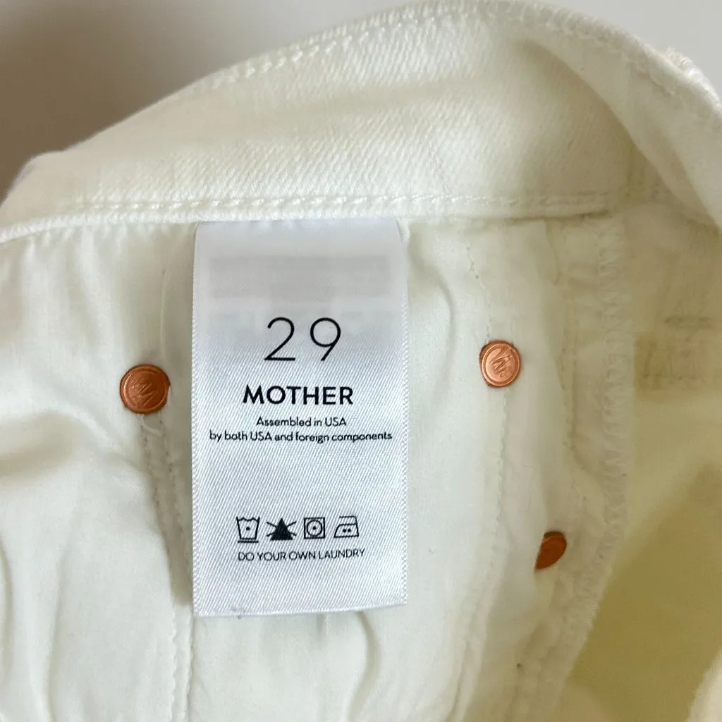 MOTHER The Weekender Fray Jeans in Wash Fairest Of Them All Size US 29 White - Image 10