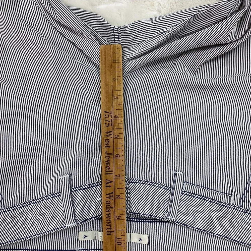 Grane Y2K Seersucker Stripe Low Rise Wide Leg‎ Trouser Pants Blue White Juniors Size undefined - Image 12