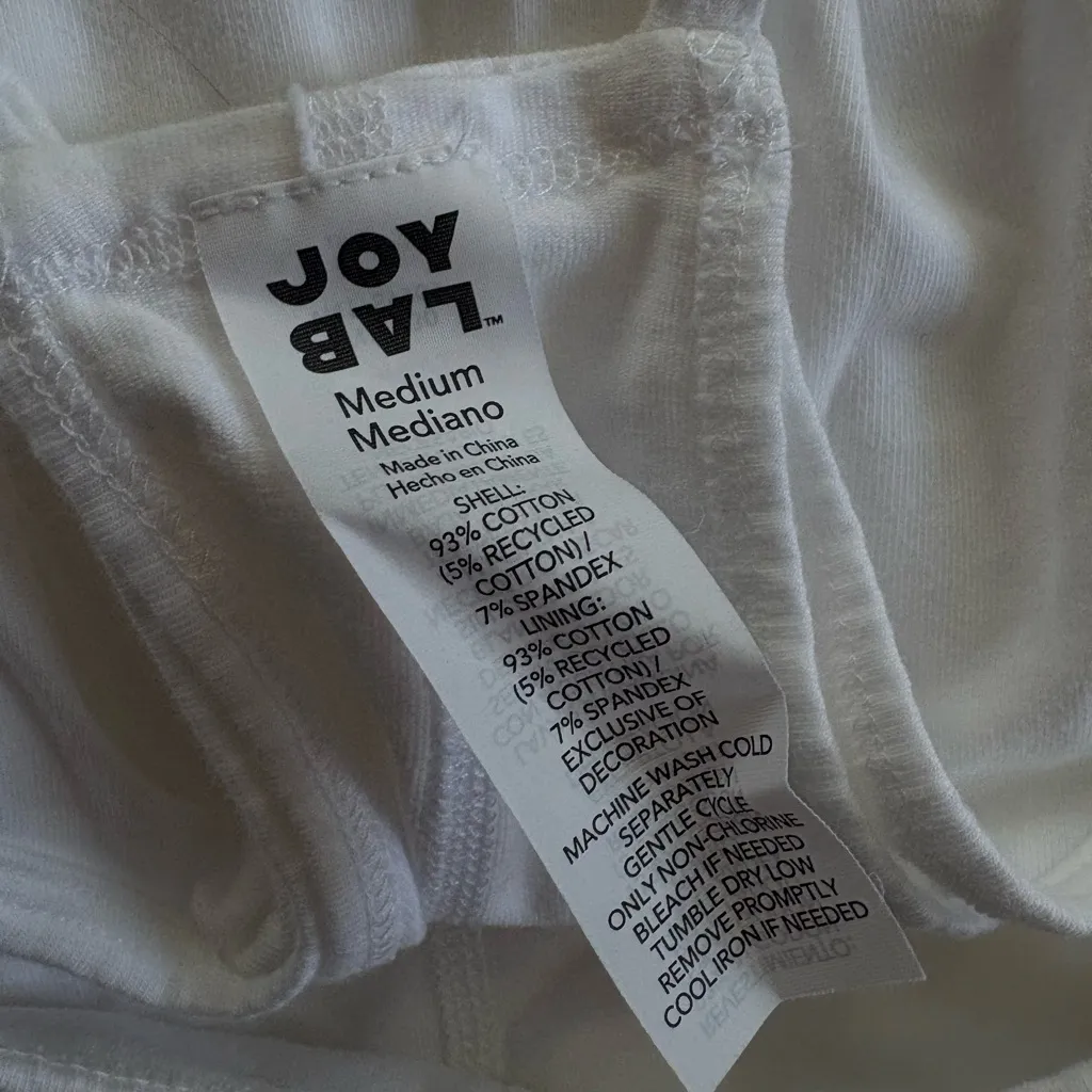JoyLab White Cotton Blend Top - Image 3