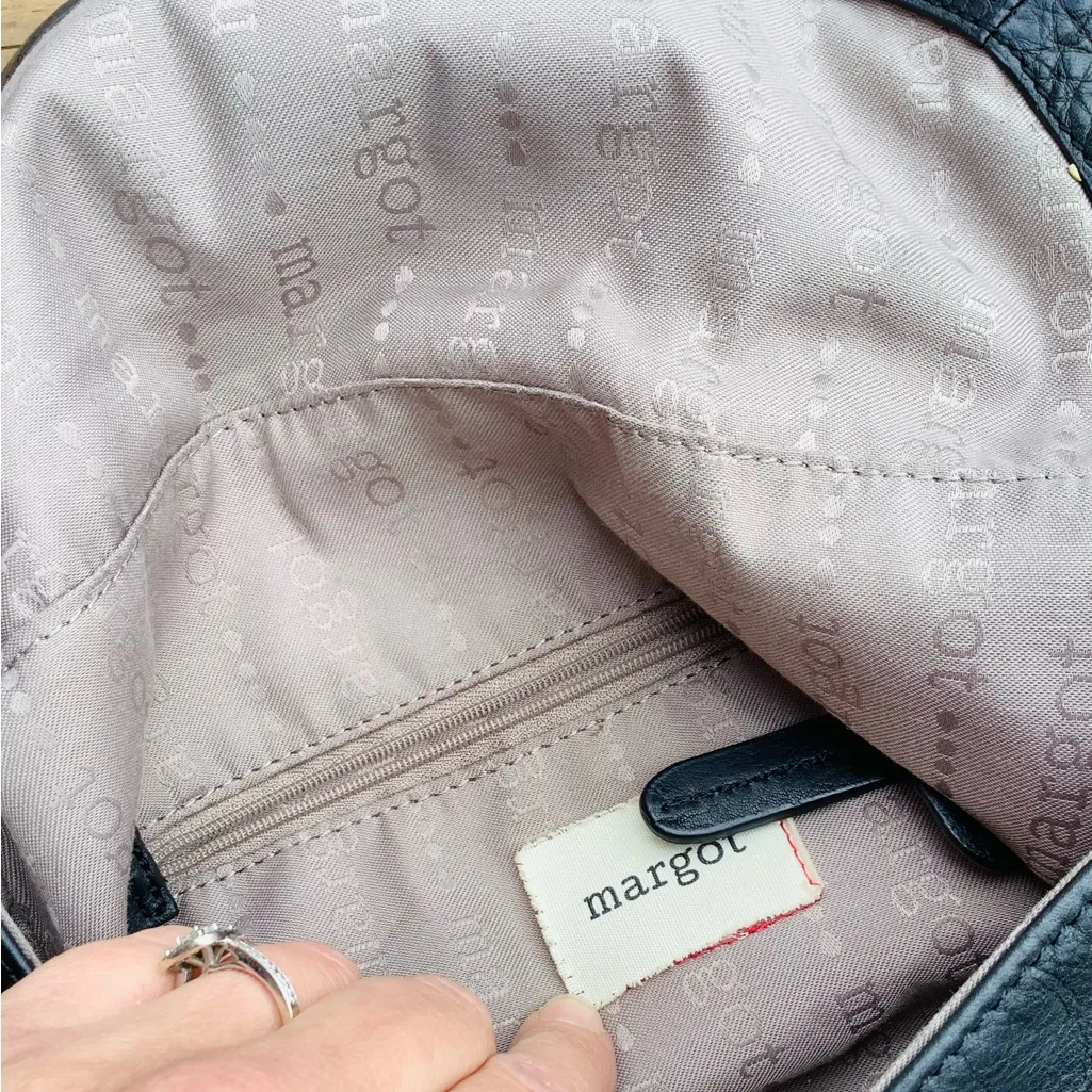 Genuine leather MARGOT shoulder bag 🌹 Black - Image 10