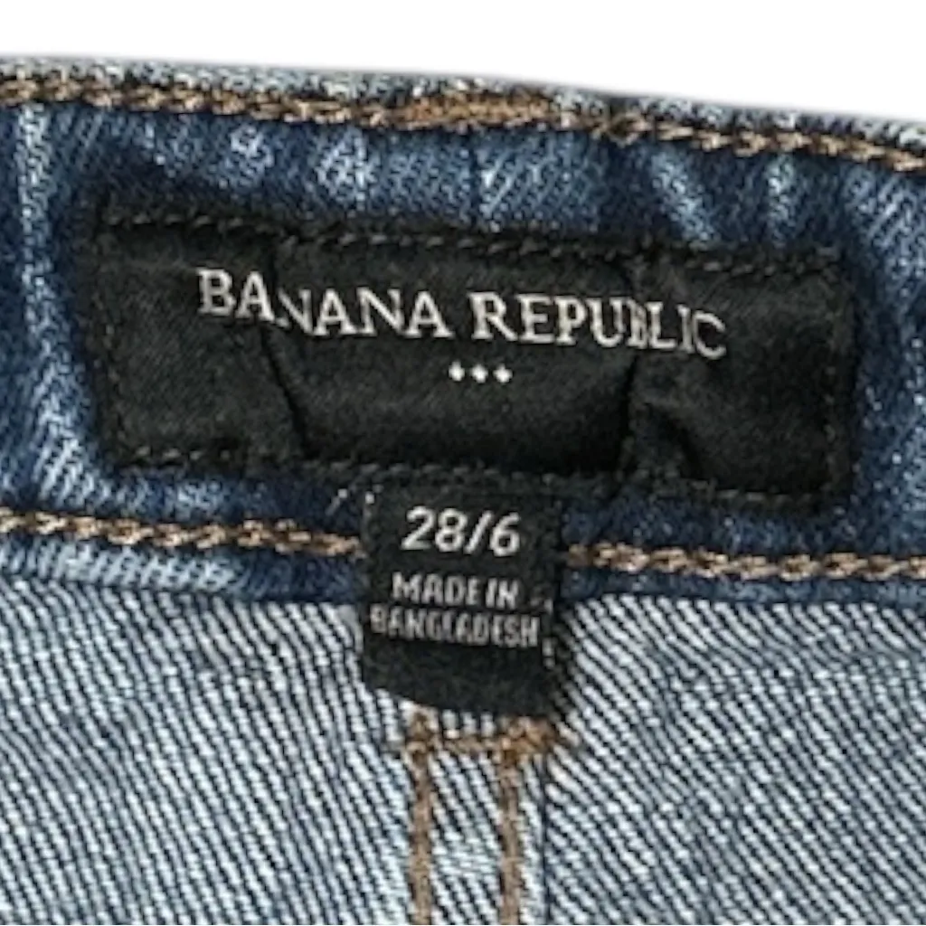 Banana Republic High Rise Button Fly Wide Leg Cropped Denim Culottes Jean - Image 6