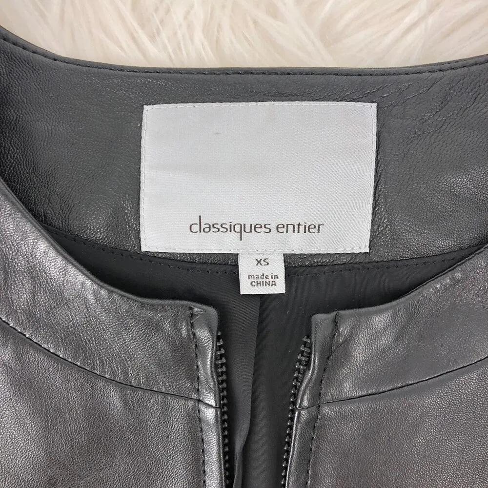 Classiques Entier Leather Wool Jacket Black XS - Image 6
