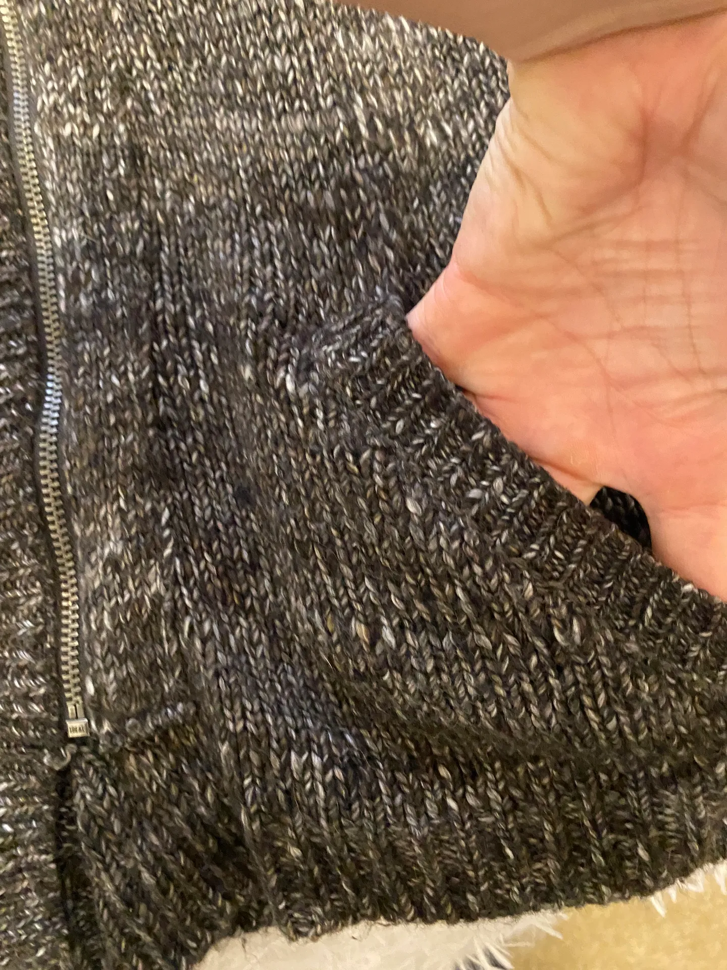 Zippered Knitted Sweater - Image 3