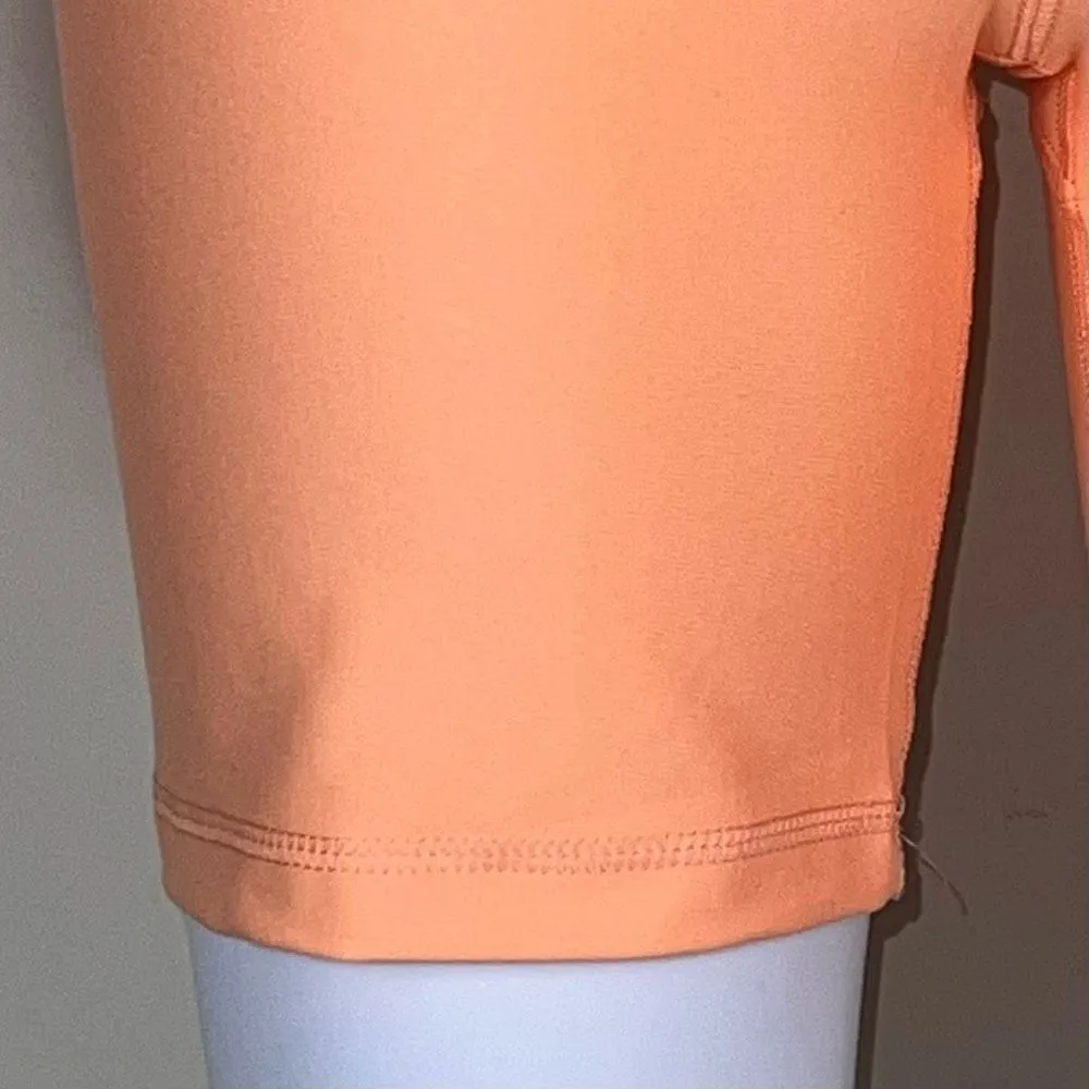 WeWoreWhat Solid Lace Up Biker in Peach Cobbler - Image 3