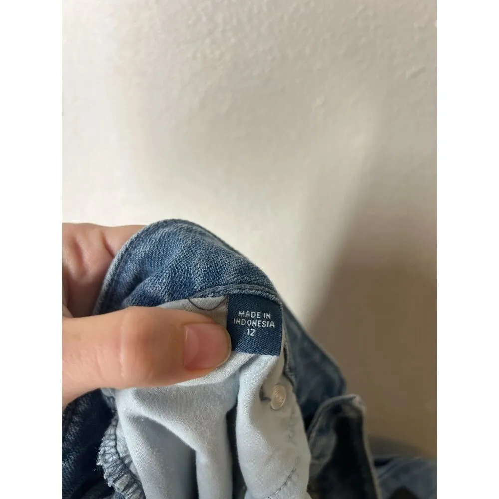 J. Jill Mid Wash Denim Shorts Womens Sz 12 Longer Length Casual - Image 6