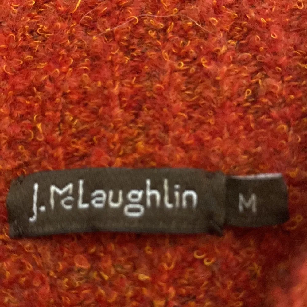 J.Mac Laughlin womens orange 56% extrafine merino wool sweater size M Size M - Image 5