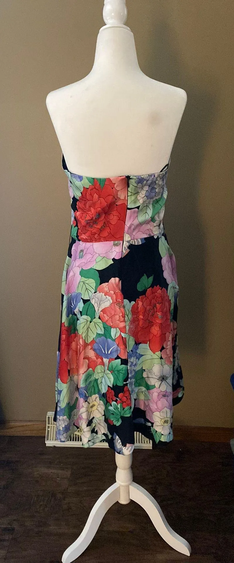 Silk Strapless Dress - Image 3