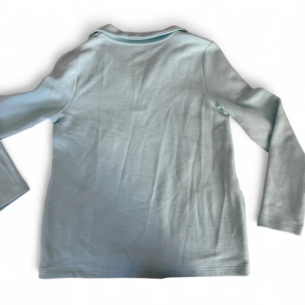 Light blue ribbed pullover sweatshirt. Croft & Barrow. Size small. - Image 2