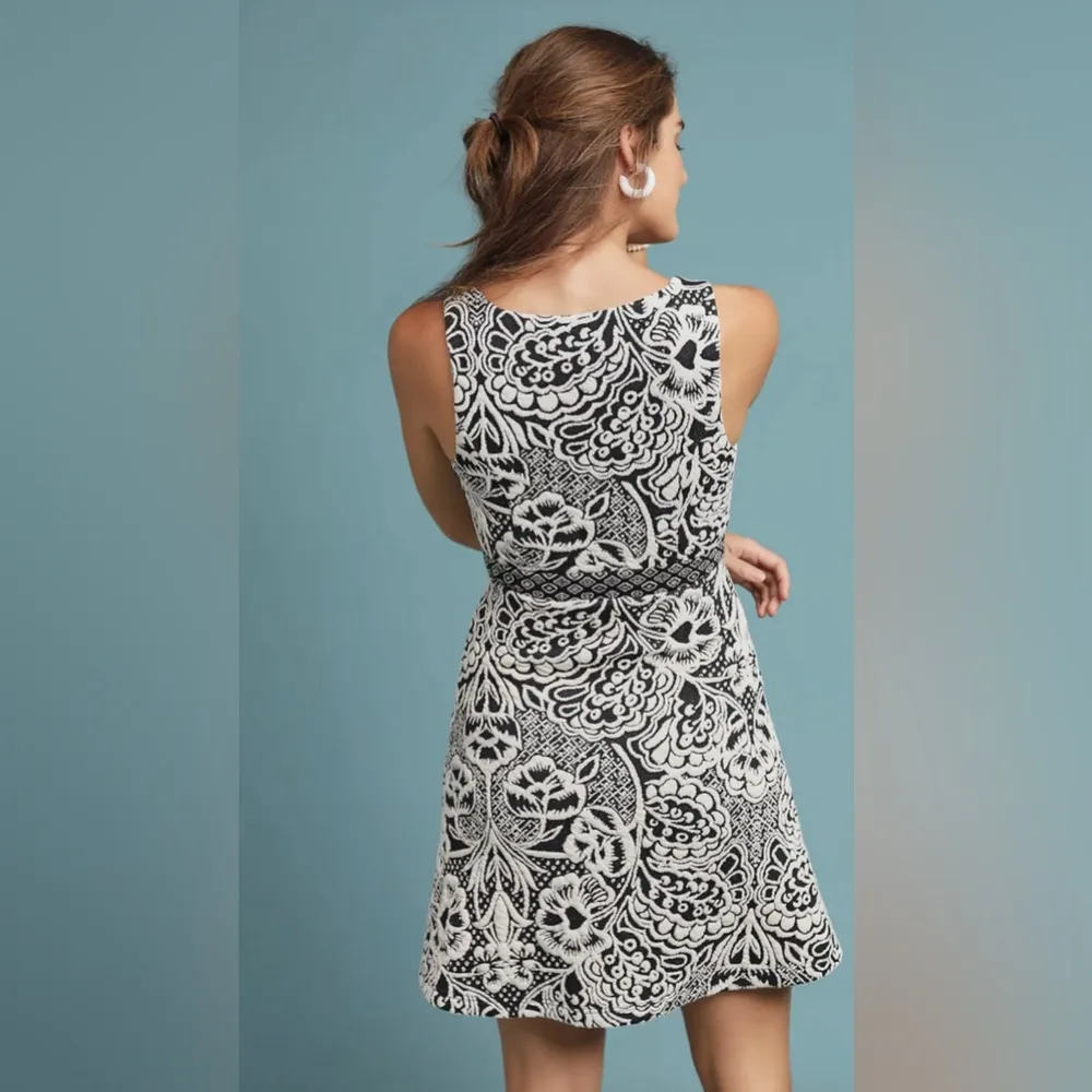 Anthropologie Ett Twa Valery Floral Jacquard Structured Knit Dress Size S - Image 3