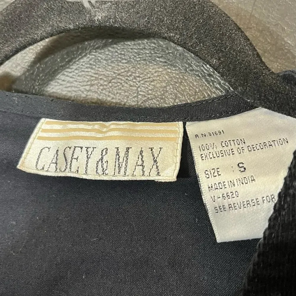 Casey & Max Black‎ Corduroy Halloween/Fall Vest Size Small Black - Image 9