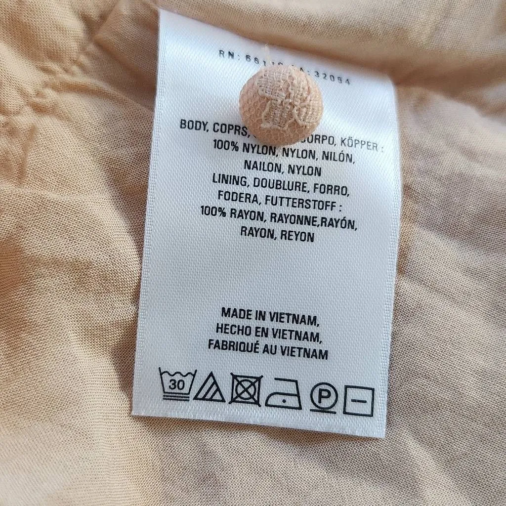 Anthropologie Peach Ruffled Layer Lace Sleeveless Top Size 12 Coquette Lace Top - Image 10