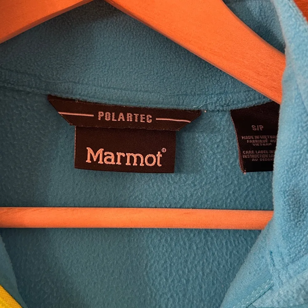 Women's Blue Marmot Polartec Pullover Half Zip Fleece Sweatshirt size Small LN - Image 4