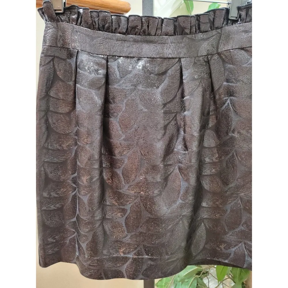 Arden B. Women Black Acetate Metallic Flair Mini Skirt Medium - Image 3