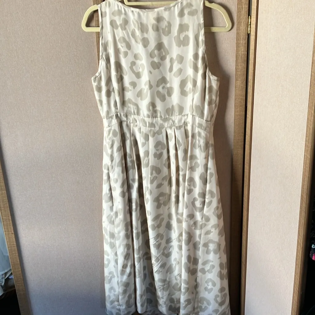 J. Crew Cream Print Midi Dress 6 - Image 7