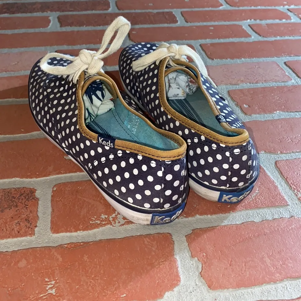 Navy & white polka dot Keds sneakers - Image 3