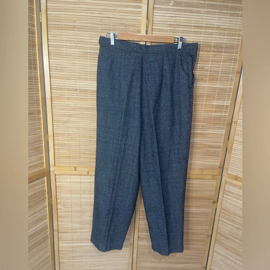 Vintage Counterparts Petites black white patterned slacks trousers pants size 14 - Image 3