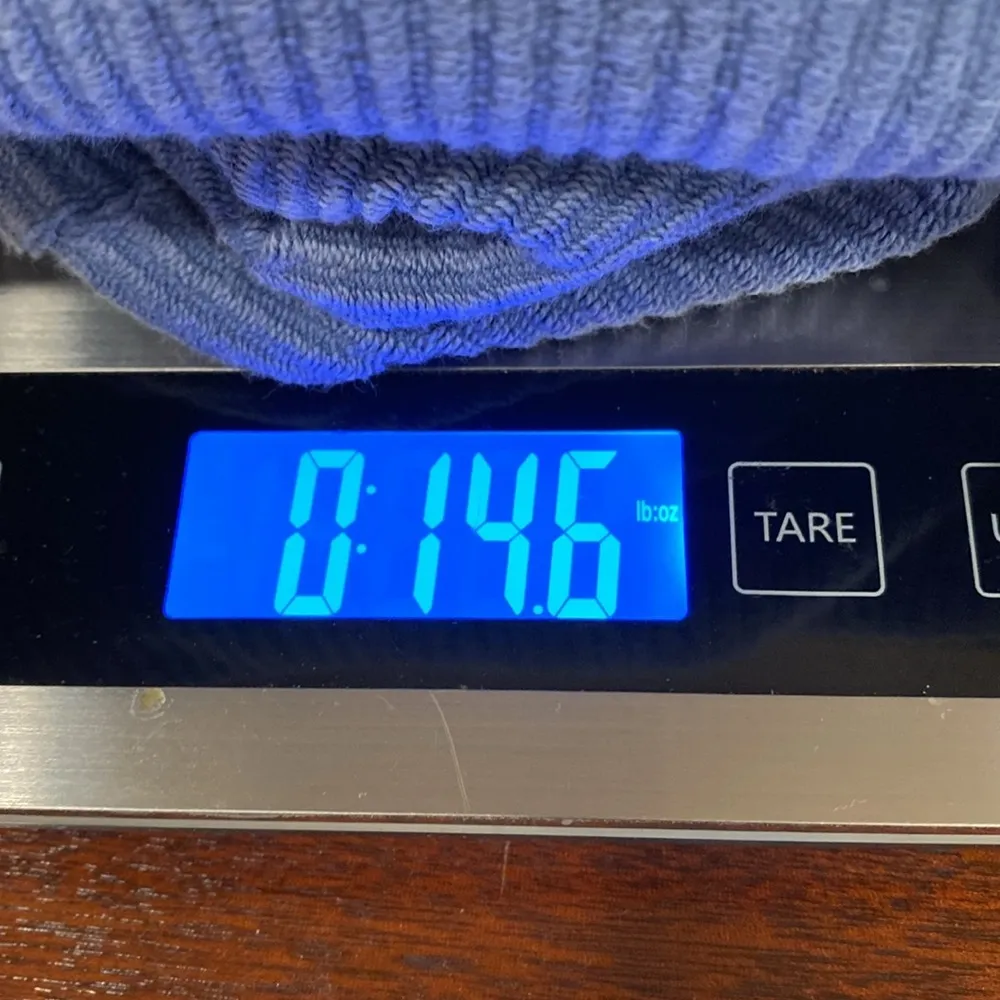 “New Love” Corded Blue Cropped Hoodie Size XS - Image 7