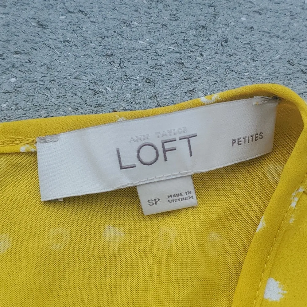 Loft Petite Polka Dot Mixed Media Sleeveless Top - Image 8