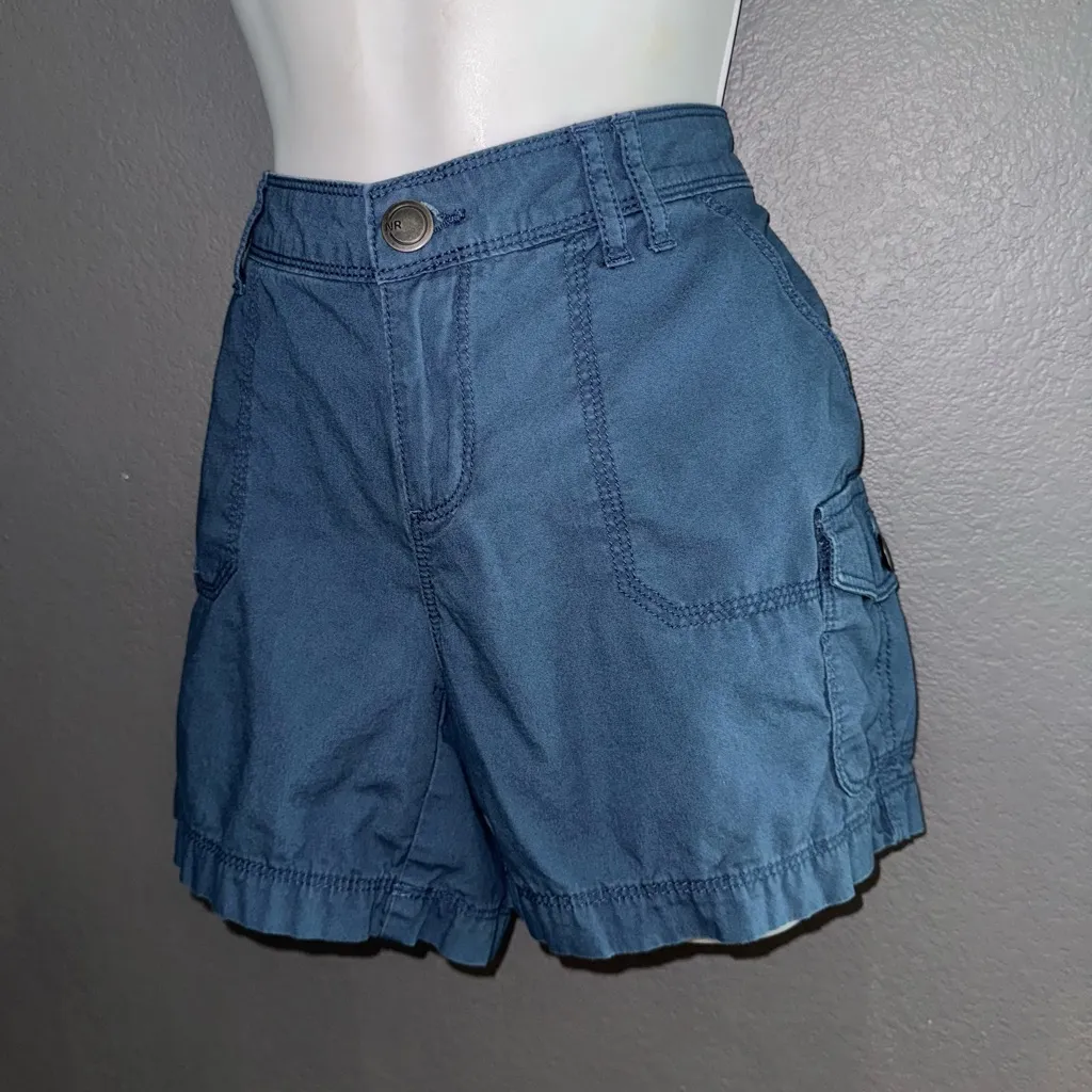 Natural Reflections Womens Blue Twill Chino Summer Fall Shorts size Small 4 - Image 2