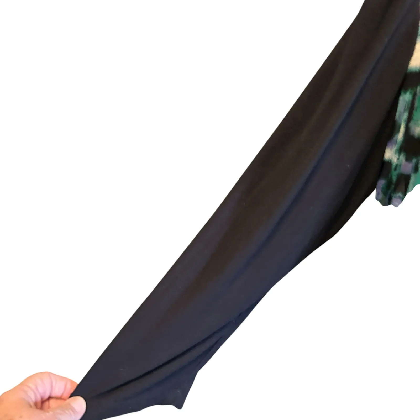 Easywear by Chico's SZ 2 (LG) Black Back Open Sheer Cardigan Sleeves Floral Boho - Image 4