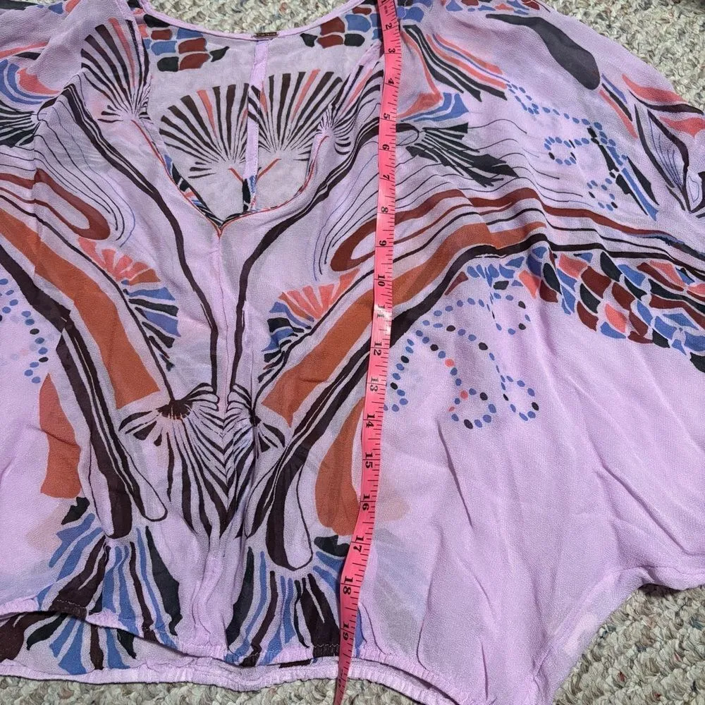 FREE PEOPLE Beneath The‎ Sea Top In Lilac Oversized Sheer - Image 7