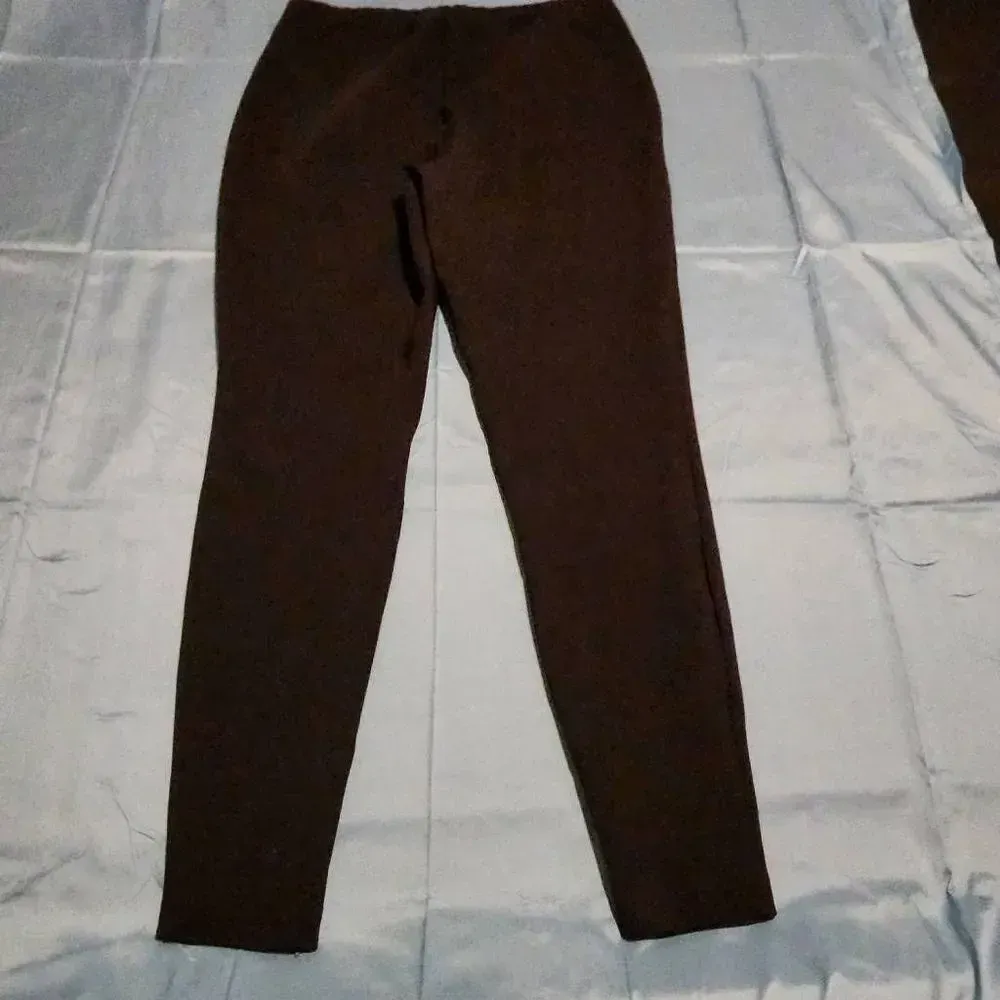 St John Womens Black Ankle Zip Pants Medium‎ - Image 2