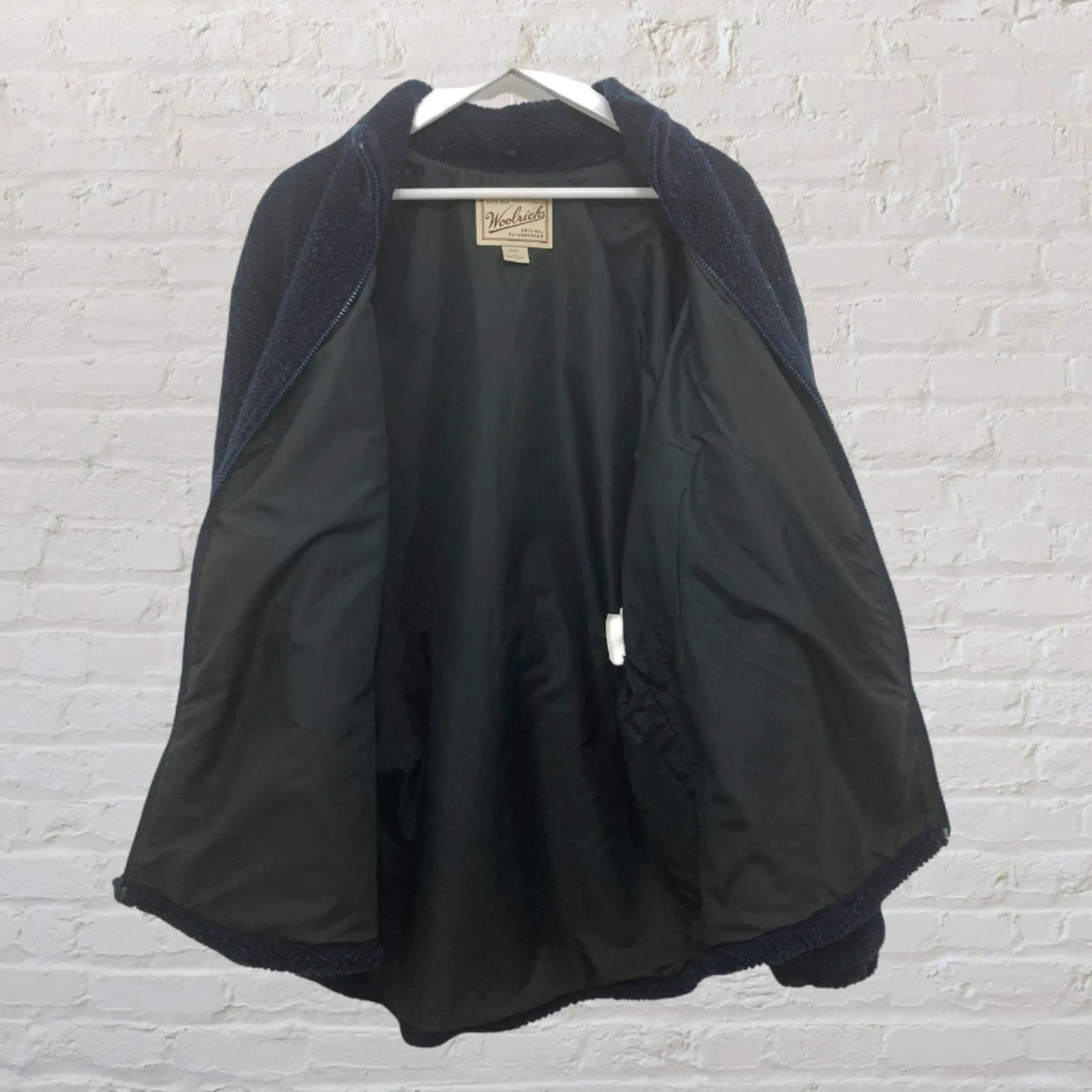 Vintage Woolrich Sherpa Fleece Jacket Navy USA Made L Heritage - Image 12