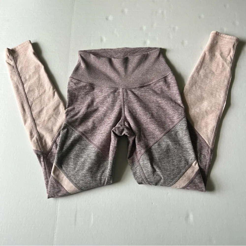 ALO Yoga Sheila High-Rise Alosoft Leggings size XS pink gray purple ALOSOFT - Image 2